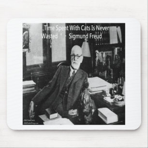 Mousepad Sigmund Freud em seu escritório & Citação engraçad