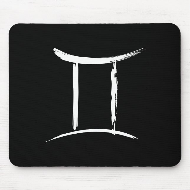 Mousepad Signo do Zodíaco de GÊMEOS Astrologia Aniversário  (Frente)