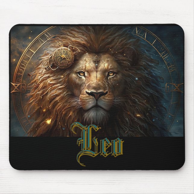 Mousepad Signo Zodiacal de Leão (Frente)