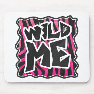 Mousepad Silhouette Black and Hot Pink Zebra