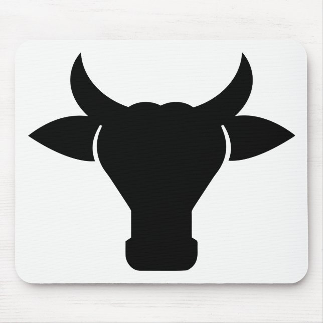 Mousepad Silhouette Cabeça de Vaca (Frente)