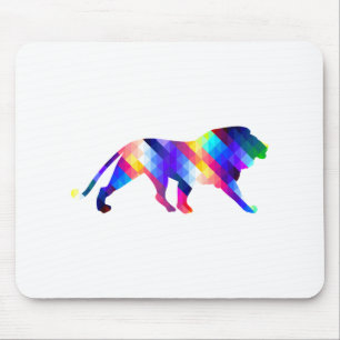 Mousepad Silhouette de leão geométrico