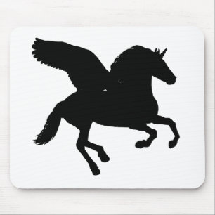 Mousepad Silhouette de Unicórnio Alado