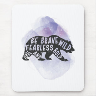 Mousepad Silhouette do Urso de Florestas Montanhosas
