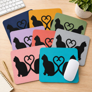 Mousepad Silhouette Heart de Dois Gatos