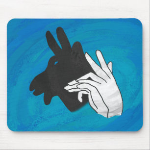 Mousepad Silhouette Mão Billy Goat Blue