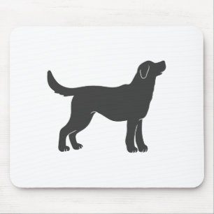 Mousepad Silhout dog em pé - Escolha a cor de fundo