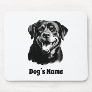 Mousepad Silhoutte branco e preto