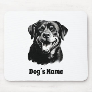 Mousepad Silhoutte branco e preto