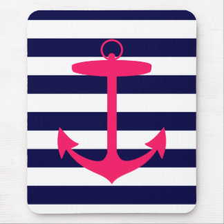 Mousepad Silhueta cor-de-rosa da âncora