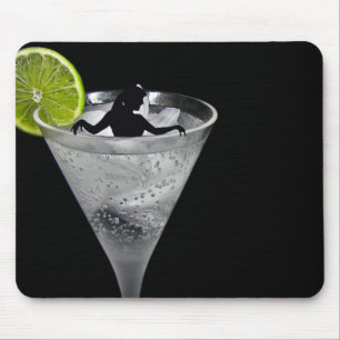 Mousepad silhueta da mulher no cocktail