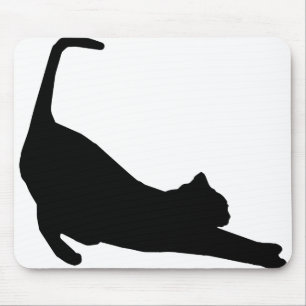 Mousepad Silhueta De Animais De Companhia Felinos De Gato E
