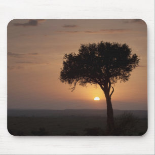 Mousepad Silhueta de árvore na planície, Masai Mara 2