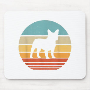 Mousepad Silhueta de cachorro francês dos anos 60 e 70