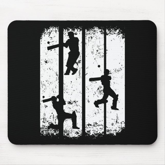 Mousepad Silhueta de Críquete - Jogador de Críquete Amante  (Frente)
