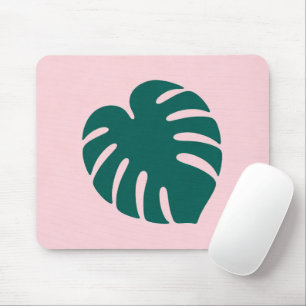 Mousepad Silhueta de Folha Tropical de Monstera