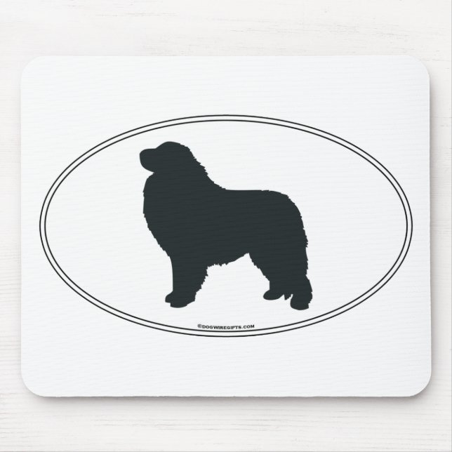 Mousepad Silhueta de grandes Pyrenees (Frente)