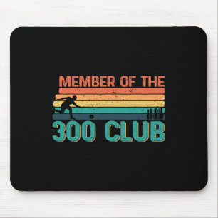 Mousepad Silhueta de jogador de boliche retrô para membro d