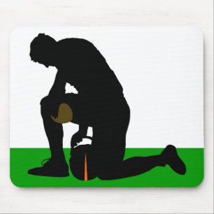 Mousepad silhueta de jogador de futebol