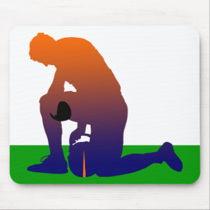 Mousepad silhueta de jogador de futebol