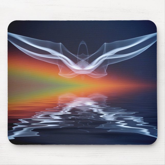Mousepad Silhueta de Morcego Abstrato (Frente)