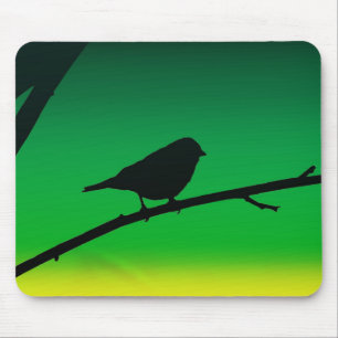 Mousepad Silhueta de Pardal em Limoneno