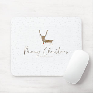 Mousepad Silhueta de rena em arte linear da SlipperyJoe min