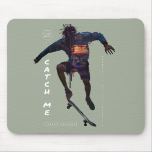 Mousepad Silhueta de skatista - Design urbano