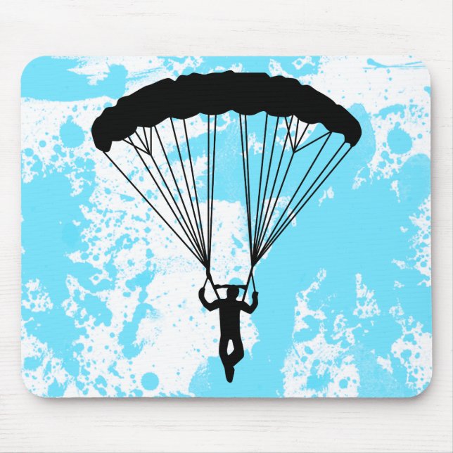Mousepad silhueta de skydiver (Frente)