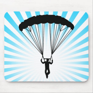 Mousepad silhueta de skydiver