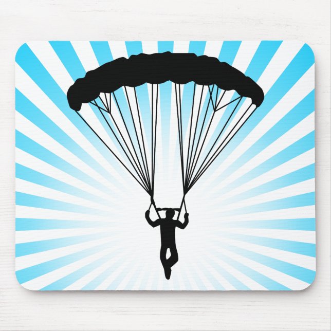 Mousepad silhueta de skydiver (Frente)