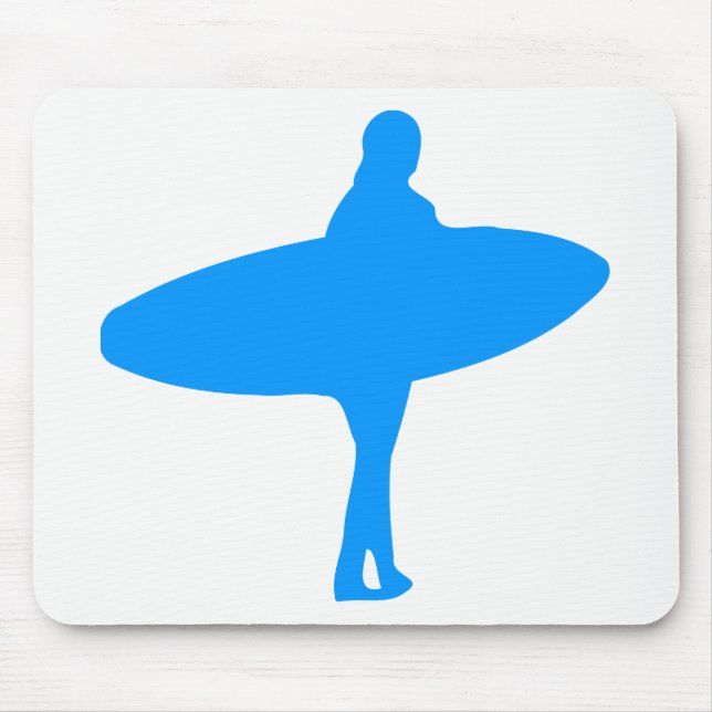 Mousepad Silhueta de Surf (Frente)