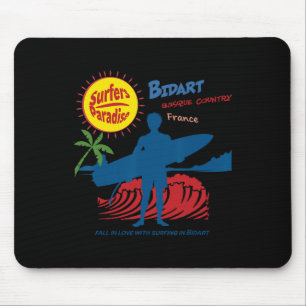 Mousepad Silhueta de Surfista de Bidart Sque County França