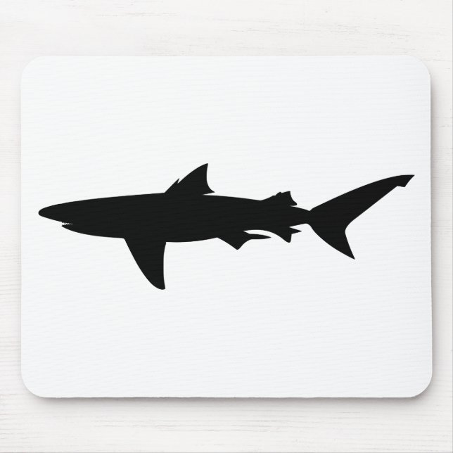 Mousepad Silhueta de tubarão (Frente)