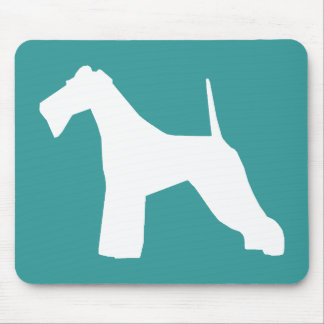 Mousepad Silhueta do Fox Terrier do fio