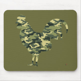 Mousepad Silhueta do galo da camuflagem