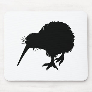 Mousepad Silhueta do pássaro do quivi