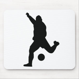 Mousepad Silhueta do pontapé do futebol