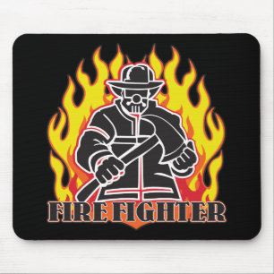 Mousepad Silhueta do sapador-bombeiro