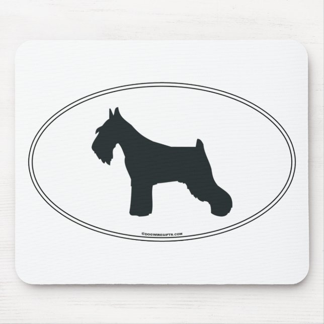 Mousepad Silhueta do Schnauzer (Frente)