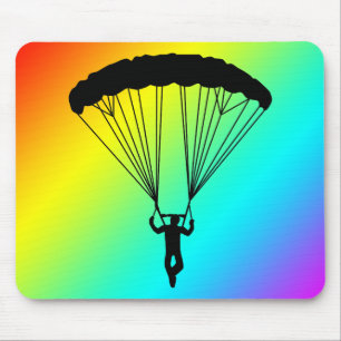 Mousepad silhueta do skydiver