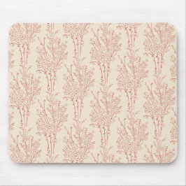 Mousepad Silhueta Floral Espalhada Botânica | Areia Quente