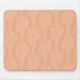 Mousepad Silhueta Floral Espalhada Botânica | Damasco Suave