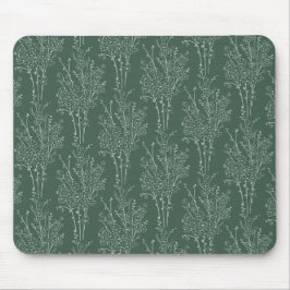 Mousepad Silhueta Floral Espalhada Botânica | Floresta Prof