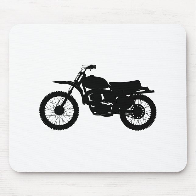 Mousepad Silhueta preta de bicicleta - Escolher cor de fund (Frente)