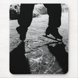 Mousepad Silhueta preto e branco dos skates