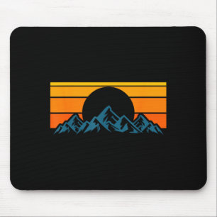 Mousepad Silhueta Retro da Montanha