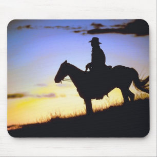 Mousepad Silhueta Sunset do Cowboy Ocidental