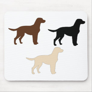 Mousepad silhuetas coloridas do labrador