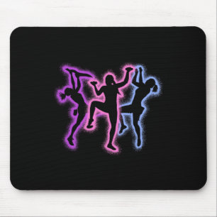Mousepad Silhuetas de escalada em blocos Meninas Mulheres R